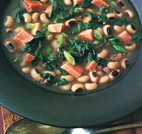 Black-Eyed-Pea Soup with Greens and Ham