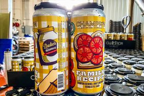 Cans of Champion Brewing Family Recipe Lager