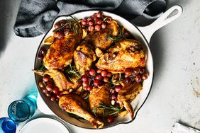 Chicken with Roasted Grapes, Garlic and Rosemary
