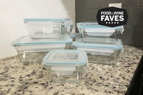 Glasslock food storage containers with Food and Wine Faves badge