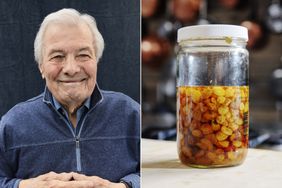 Jacques Pepin; gin-soaked raisins in a jar