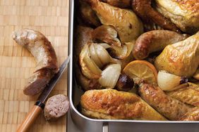 One-Pan Chicken, Sausage and Sage Bake. Photo &copy; Quentin Bacon