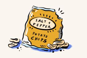 A bag of salt and pepper potato chips