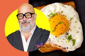 Andrew Zimmern; a fried egg