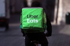 An Uber Eats courier